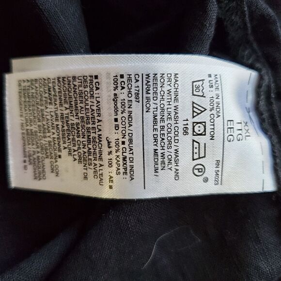 Old navy black cold shoulder gauzy top - Picture 2 of 6